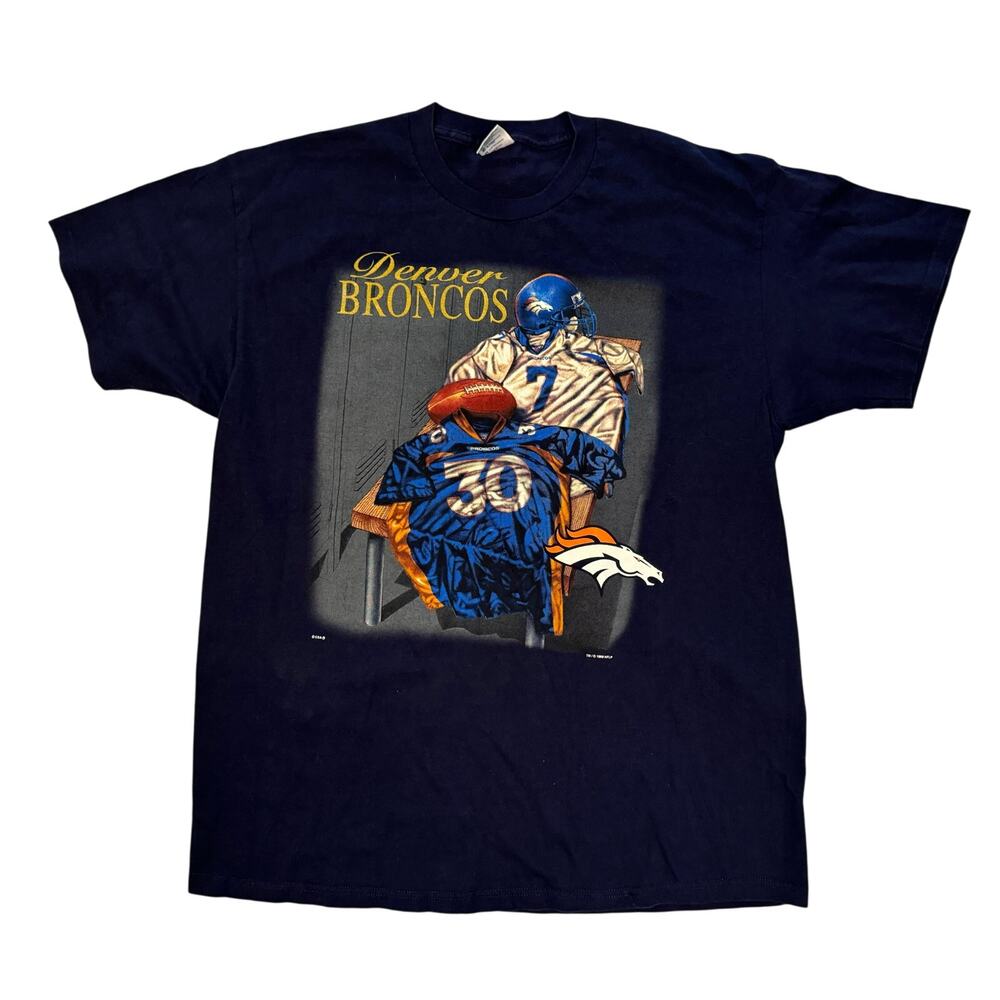Vintage Denver Broncos Super Bowl XXXII (32) T-Shirt Black Collector XL